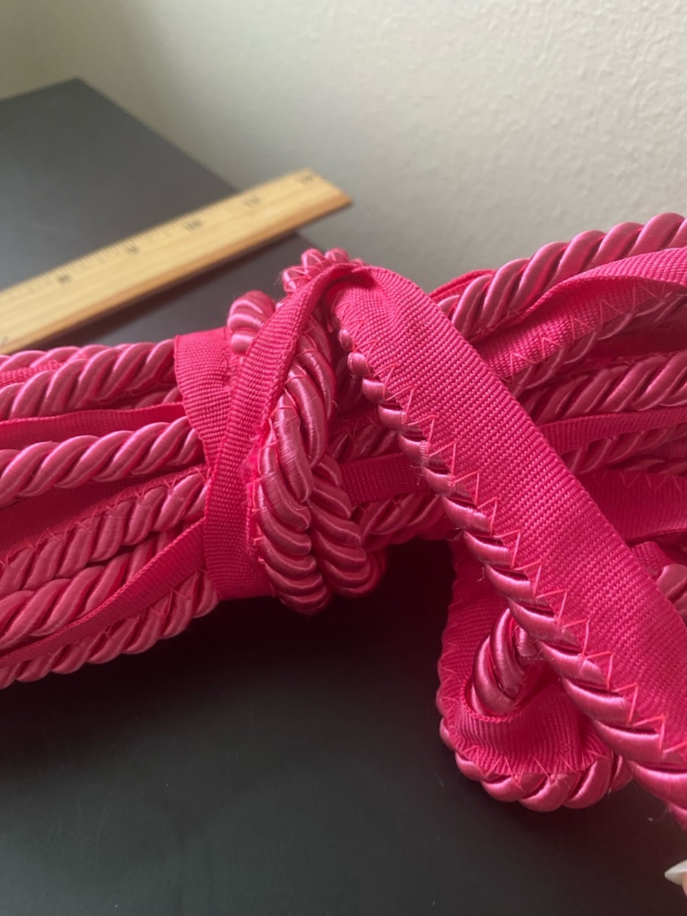 Bright Hot Pink Twisted Rope Trim